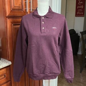 Noah vintage 90’s Men's burgundy Crewneck polo Sweater